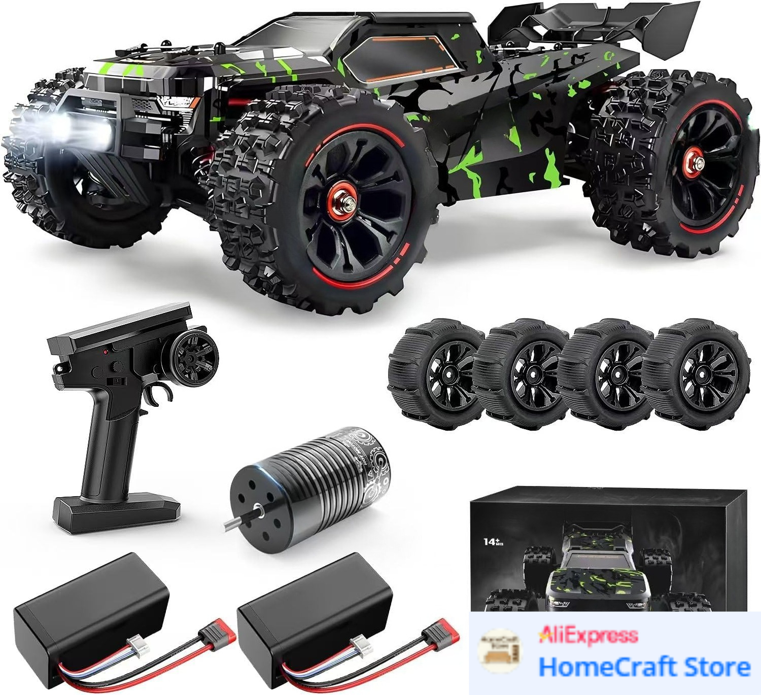 Rc Truck Monster - 1/14 Brushless RC Cars for Adults