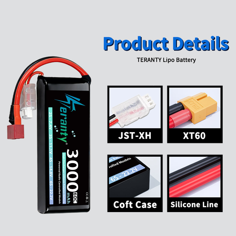 TERANTY 2S 3000mAh Lipo Batter - Rc Hobby & Maskinservice I Eskilstuna reseña y precio