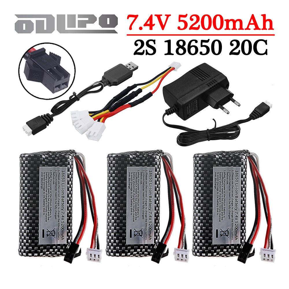 18650 7.4V 5200mAh Li-ion batt - Rc Hobby Hub reseña y precio