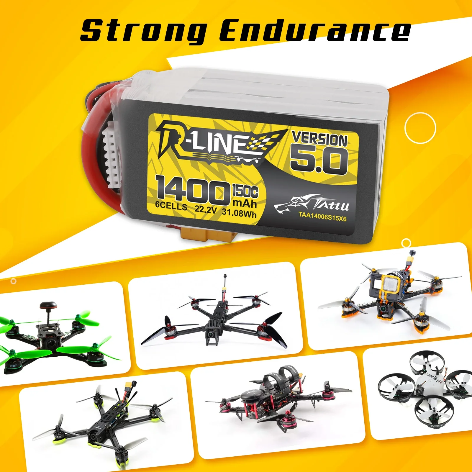 Tattu R-Line 1200mAh 1400mAh 6 - Rc Hobbyking reseña y precio