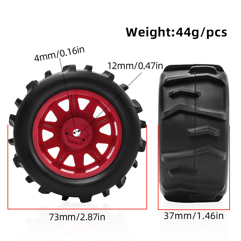 4PCS 1/18 73mm Short Course Tr - Rc Truck Monster reseña y precio