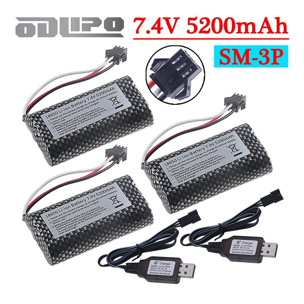 18650 Li-ion 7.4V 5200mAh Batt - Rc Hobby Hub reseña y precio
