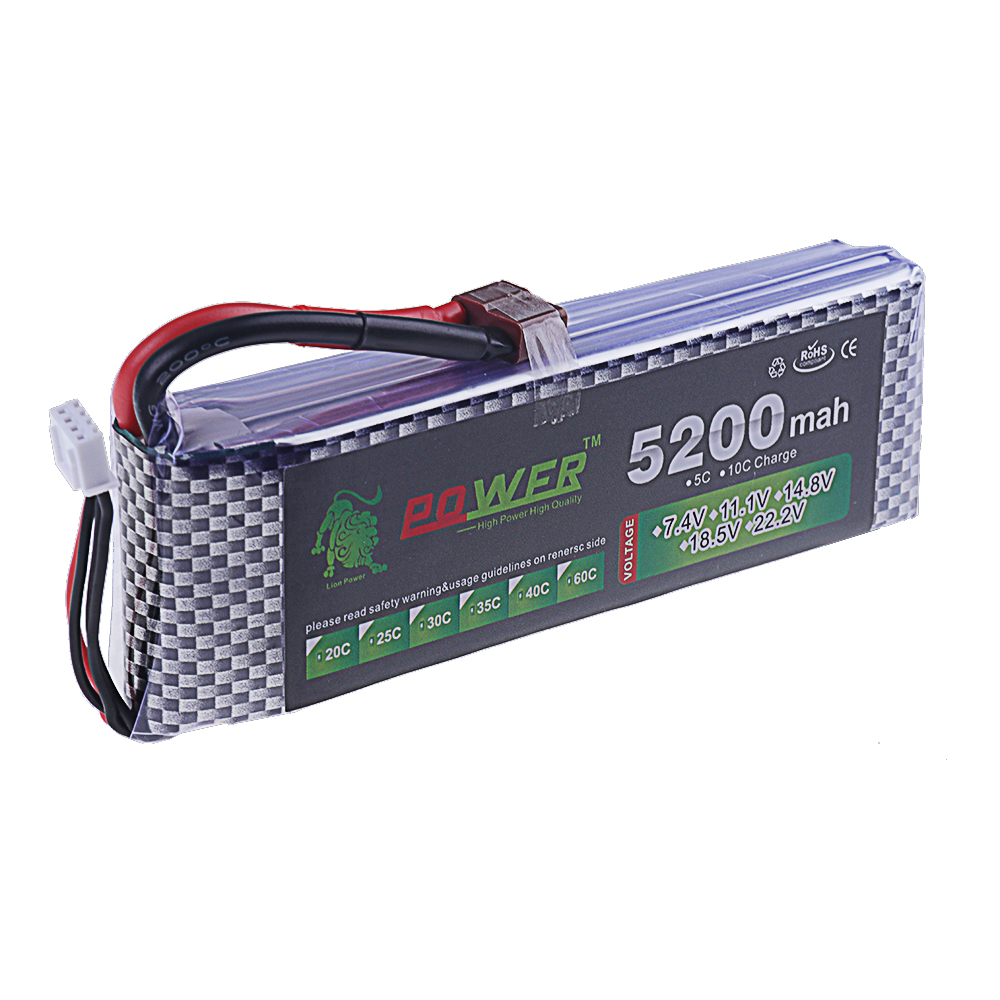 3S Lipo Battery 11.1V 5200mah  - Rc Hobby Hub reseña y precio