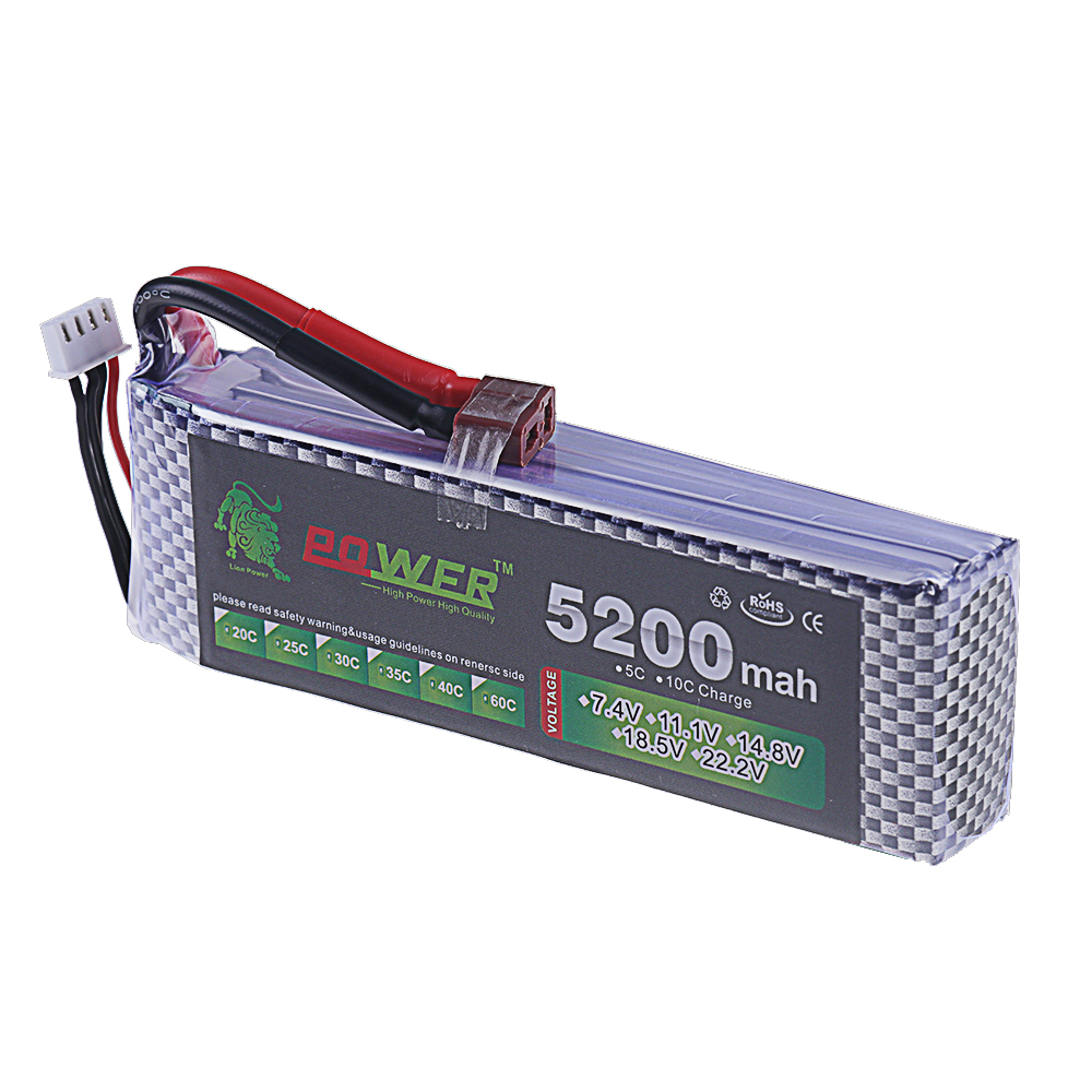 3S Lipo Battery 11.1V 5200mah  - Rc Hobby Hub reseña y precio