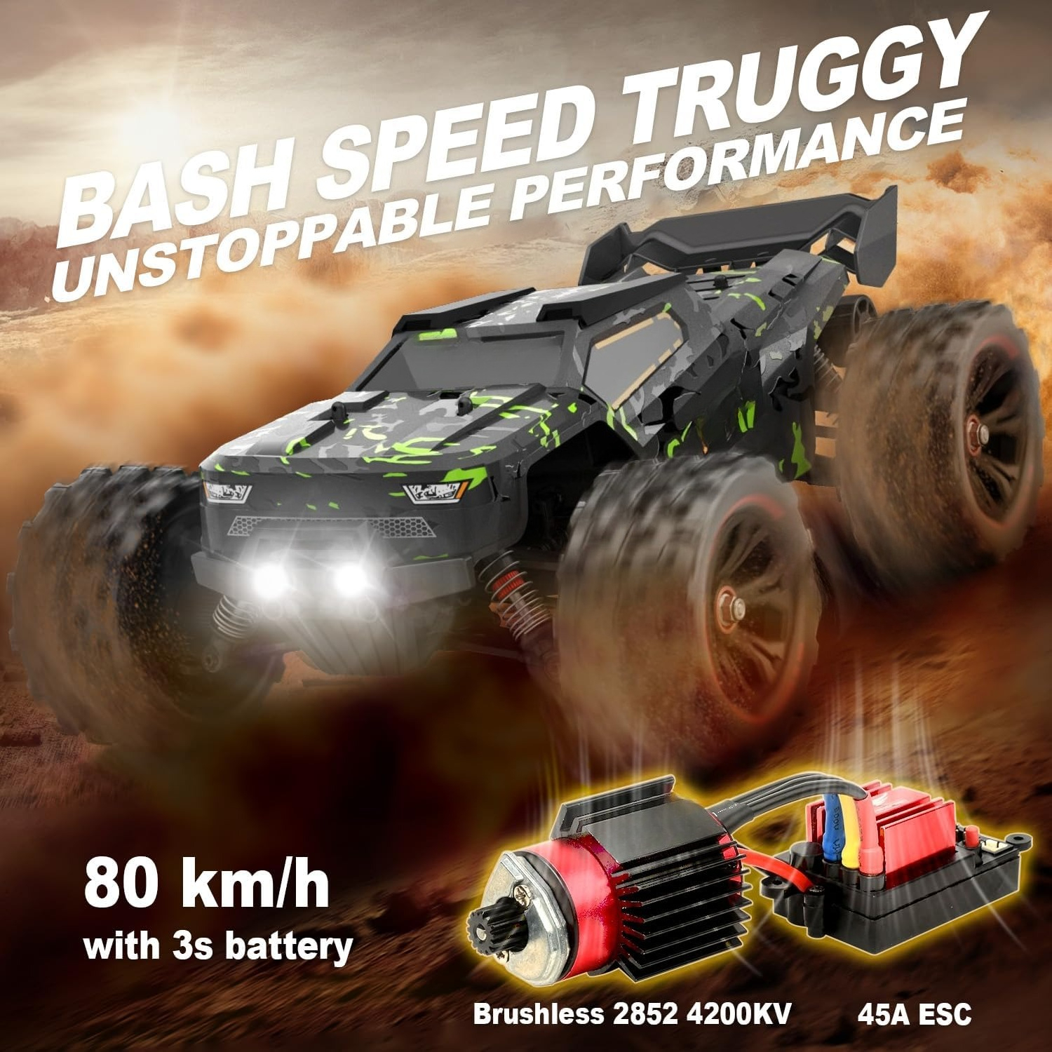 1/14 Brushless RC Cars for Adu - Rc Truck Monster reseña y precio
